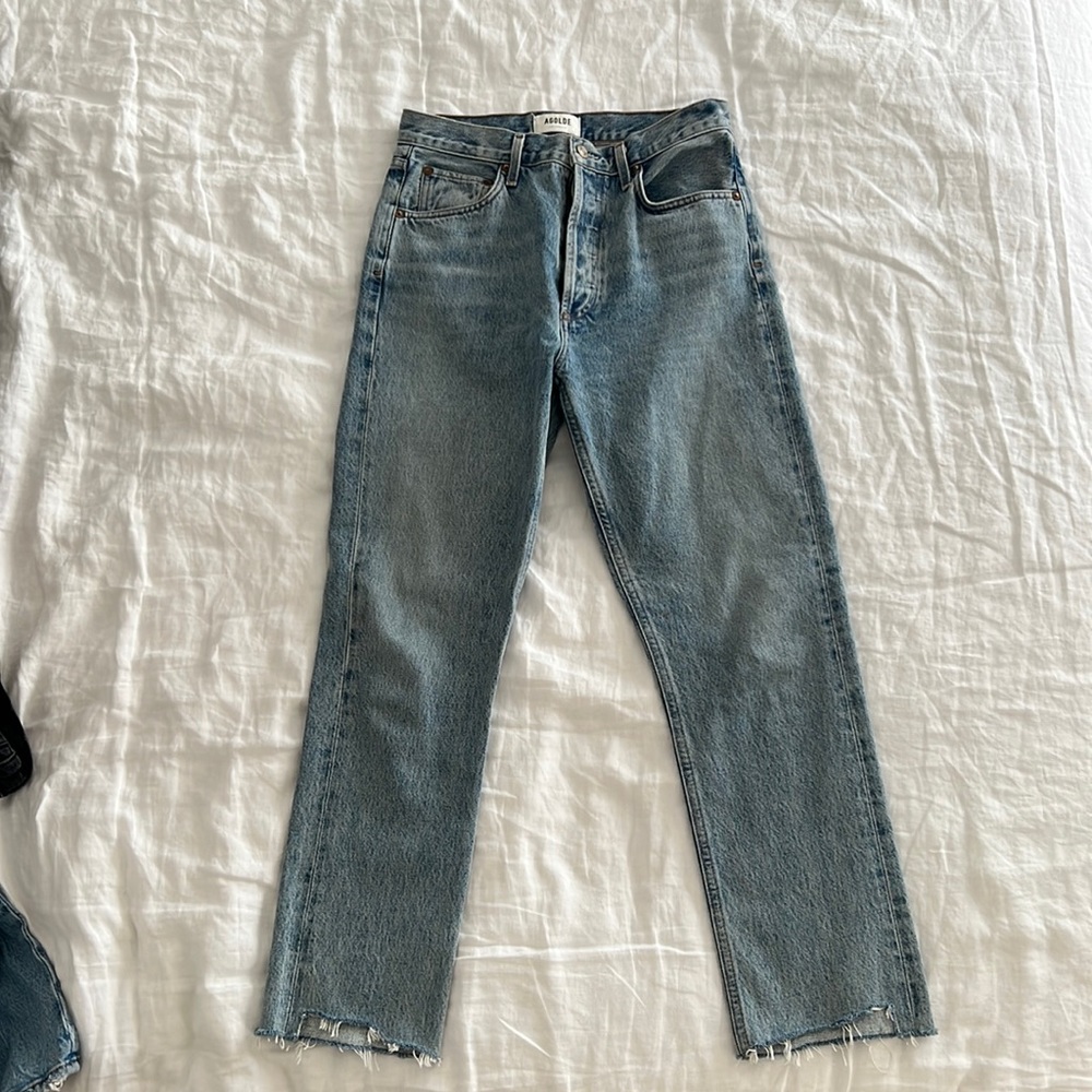 Agolde Riley high rise straight crop- worn once, excellent condition- size 27